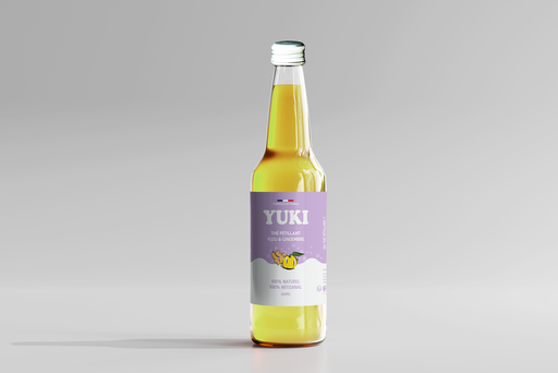 YUKI Thé Pétillant - Yuzu et Gingembre  33cl bouteille 